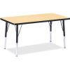 Jonti-Craft Berries Height Maple Top Black Edge Rectangle Table1