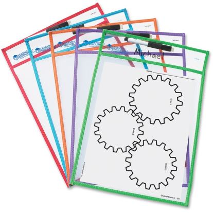 Learning Resources Write-and-wipe Pockets1