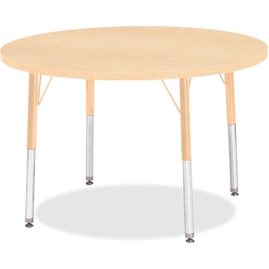 Jonti-Craft Elementary Height Maple Round Table1