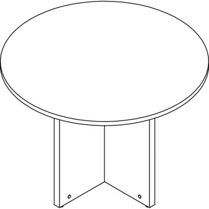 Lorell Prominence Round Laminate Conference Table1
