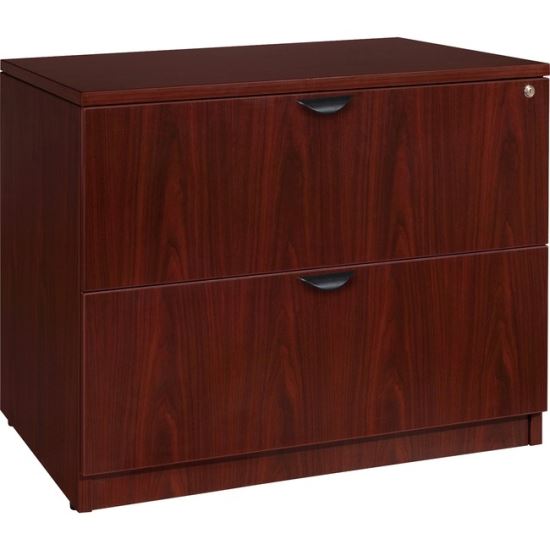 Lorell Prominence 2.0 Mahogany Laminate Lateral File - 2-Drawer1