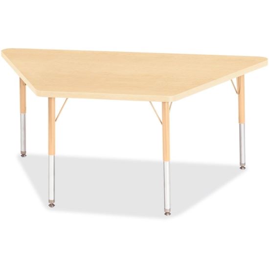 Jonti-Craft Berries Maple Top Elementary Height Trapezoid Table1