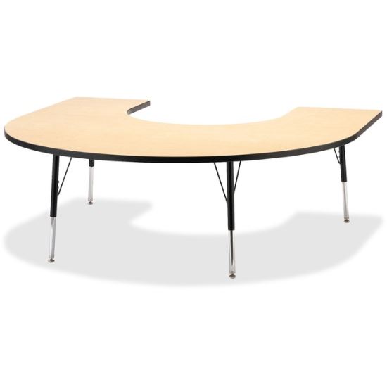 Jonti-Craft Berries Adult Black Edge Horseshoe Table1