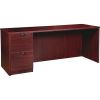 Lorell Prominence 2.0 Mahogany Laminate Left-Pedestal Credenza - 2-Drawer1