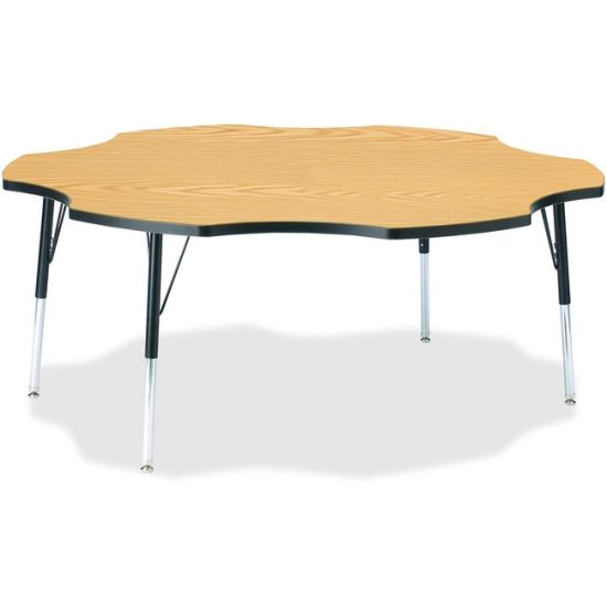 Jonti-Craft Berries Adult Black Edge Six-leaf Table1