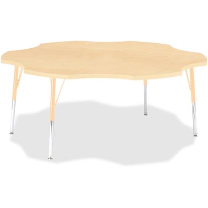 Jonti-Craft Berries Adult Maple Laminate Six-leaf Table1