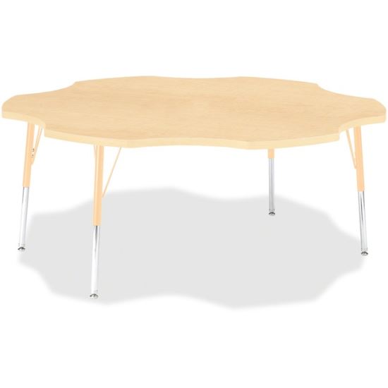 Jonti-Craft Berries Adult Maple Laminate Six-leaf Table1