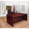 Lorell Prominence 2.0 Mahogany Laminate Left-Pedestal Credenza - 2-Drawer10