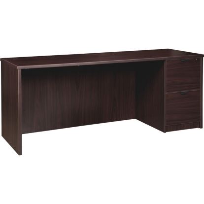 Lorell Prominence 2.0 Espresso Laminate Right-Pedestal Credenza - 2-Drawer1