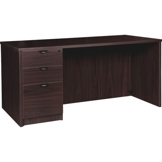 Lorell Prominence 2.0 Espresso Laminate Box/Box/File Left-Pedestal Desk - 3-Drawer1