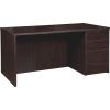 Lorell Prominence 2.0 Espresso Laminate Box/Box/File Right-Pedestal Desk - 3-Drawer1