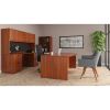 Lorell Prominence 2.0 Mahogany Laminate Box/File Double-Pedestal Desk - 2-Drawer2