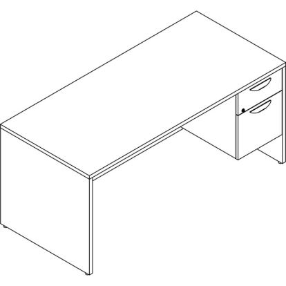 Lorell Prominence 2.0 Gray Elm Laminate Desk Unit1