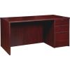 Lorell Prominence 2.0 Mahogany Laminate Box/Box/File Right-Pedestal Desk - 3-Drawer1