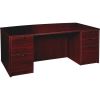 Lorell Prominence 2.0 Mahogany Laminate Double-Pedestal Desk - 5-Drawer1