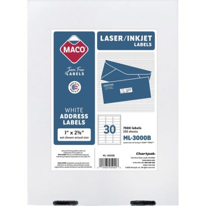 MACO White Laser/Ink Jet Address Label1