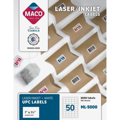 MACO Laser/Ink Jet White UPC Labels1