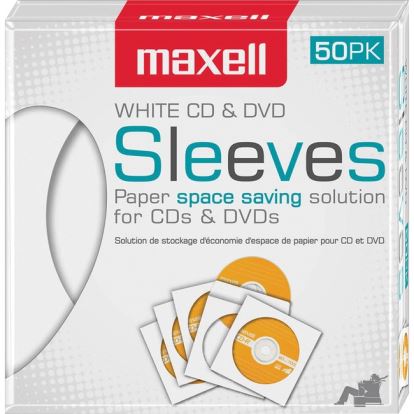 Maxell White CD / DVD Sleeves1