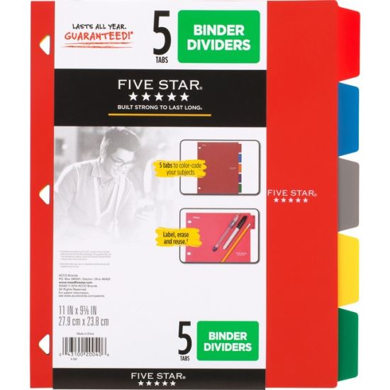 Five Star Multicolor 5-tab Binder Dividers1