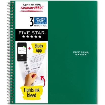 Five Star College Ruled 3 - subject Notebook - Letter1