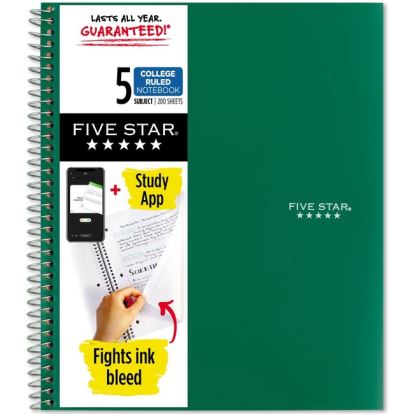 Five Star Wirebound College Rule 5 - subject Notebook - Letter1