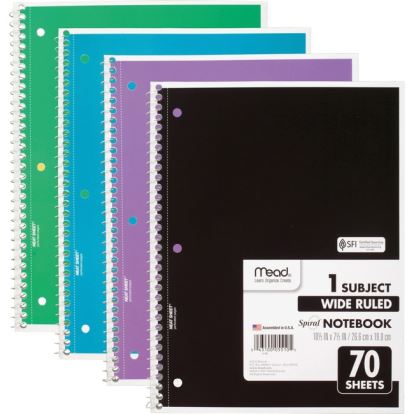 Mead 1 Subject Wide Ruled Spiral Notebook1