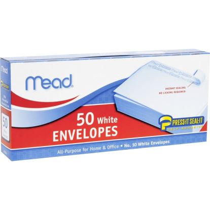 Mead Plain White Self-Seal Business Envelopes1