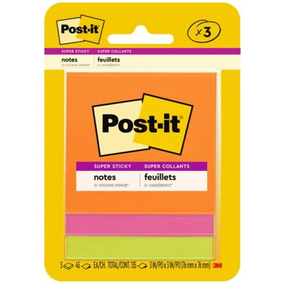 Post-it&reg; Super Sticky Note Pads - Energy Boost Color Collection1