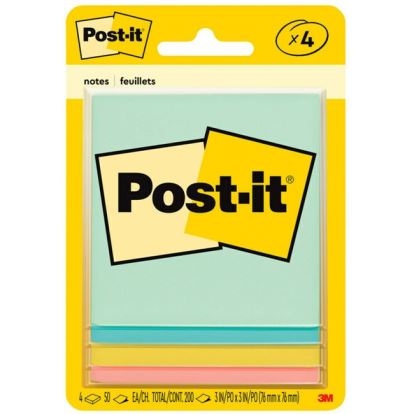 Post-it&reg; Notes Original Notepads -Beachside Caf&eacute; Color Collection1