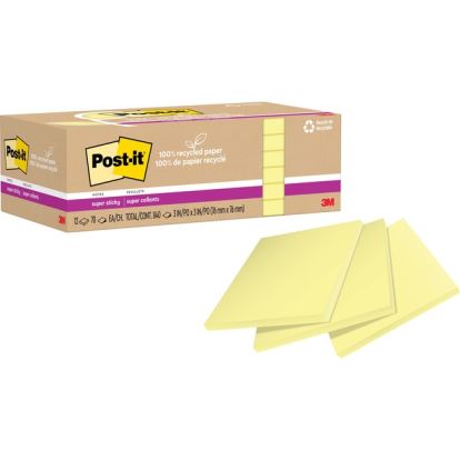 Post-it&reg; Recycled Super Sticky Notes1