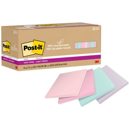 Post-it&reg; Recycled Super Sticky Notes1
