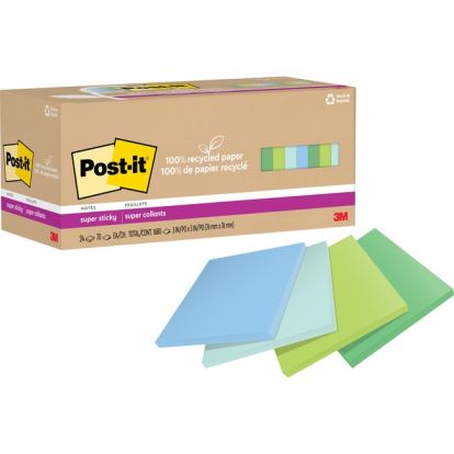 Post-it&reg; Recycled Super Sticky Notes1