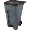 Rubbermaid Commercial 1971968 65 Gallon BRUTE Step-On Rollout Container - Gray1