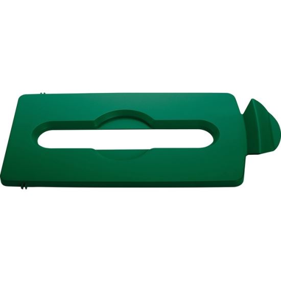 Rubbermaid Commercial Slim Jim Lid Green Paper Slot1