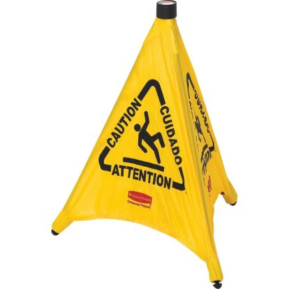 Rubbermaid Commercial Multi-Lingual Caution Safety Cone1