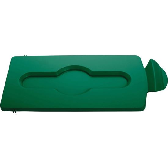 Slim Jim Single Stream Recycling Top for Slim Jim Containers, 8 x 16.5 x 0.5, Green1