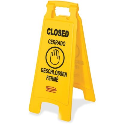 Rubbermaid Commercial Closed Multi-Lingual Floor Sign1