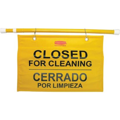 Rubbermaid Commercial Multilingual Closed for Cleaning Safety Signs1