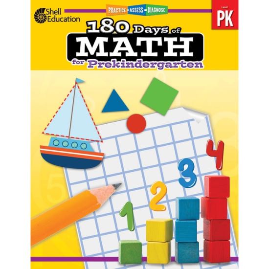 Shell Education 180 Days of Math for Prekindergarten Printed Book1