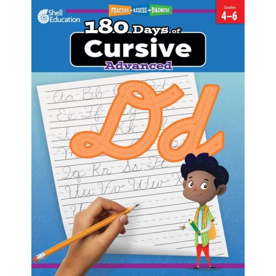 Shell Education 180 Days of Cursive: Advanced Printed Book1