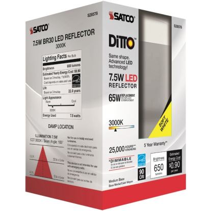 Satco 7.5W BR30 LED Bulb1