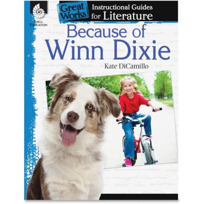 Shell Education Because of Winn Dixie Guide Book Printed Book by Kate DiCamillo1