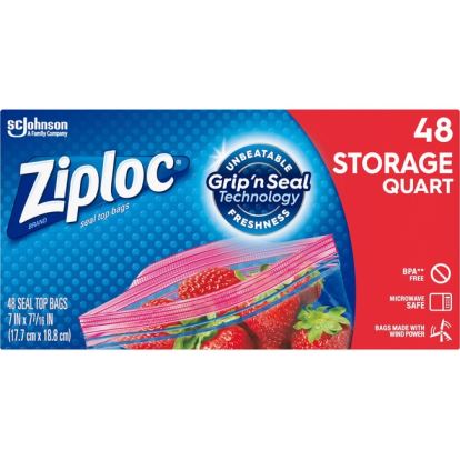 Ziploc&reg; Quart Storage Seal Top Bags1