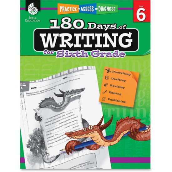 Shell Education 6th Grade 180 Days of Writing Book Printed Book1