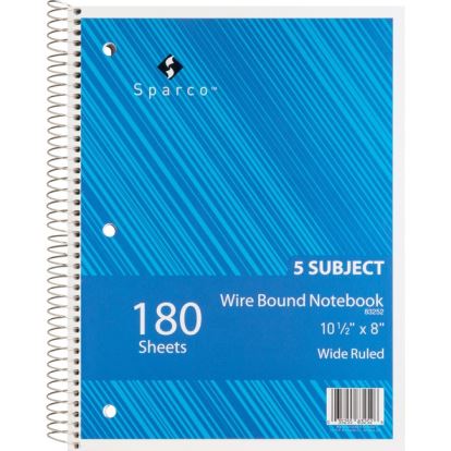 Sparco Quality Wirebound Wide Ruled Notebooks1