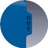 End Tab Poly Out Guides, Two-Pocket Style, 1/3-Cut End Tab, Out, 8.5 x 11, Blue, 50/Box1