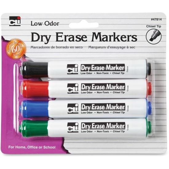 CLI Chisel Tip Dry Erase Markers1