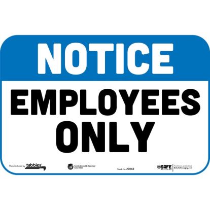 Tabbies NOTICE EMPLOYEES ONLY Wall Decals1