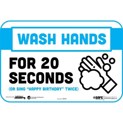 Tabbies WASH HANDS FOR 20 SECONDS Wall Decals1
