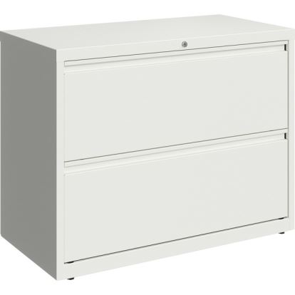 Lorell 36" White Lateral File - 2-Drawer1